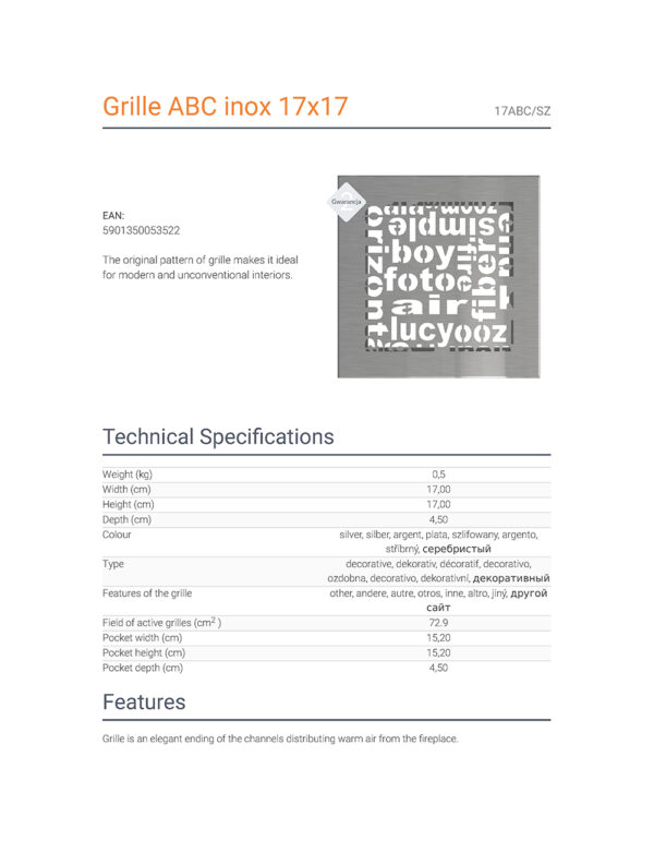 grille abc inox 17x17 page 1