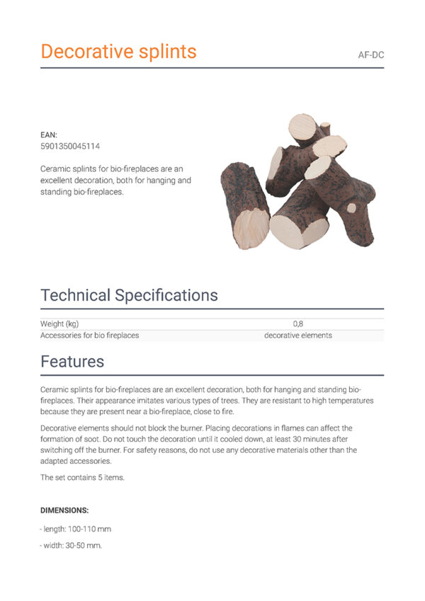 decorative splints page 1